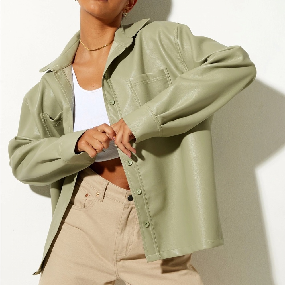 Lumberjack shirt in pu sage